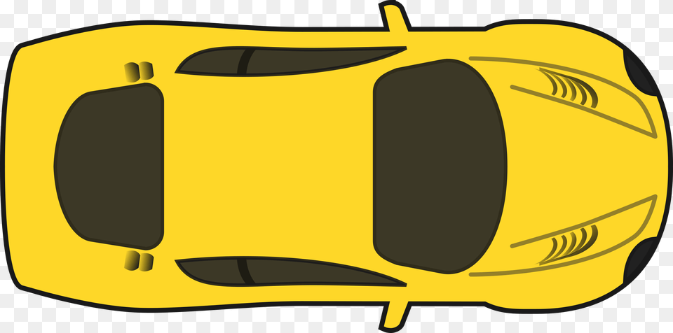 Yellow Racing Car Clip Arts Race Car Top Down, Clothing, Lifejacket, Vest, Bag Free Transparent Png