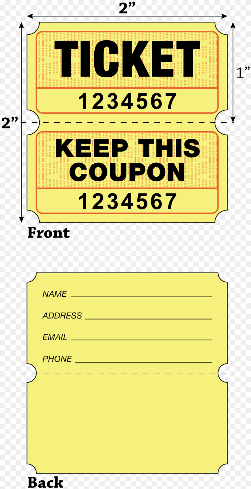 Yellow Raffle Tickets Number, Paper, Text, Ticket Free Transparent Png