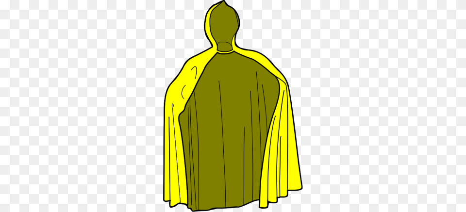 Yellow Raincoat Clipart, Cape, Clothing, Fashion, Cloak Png