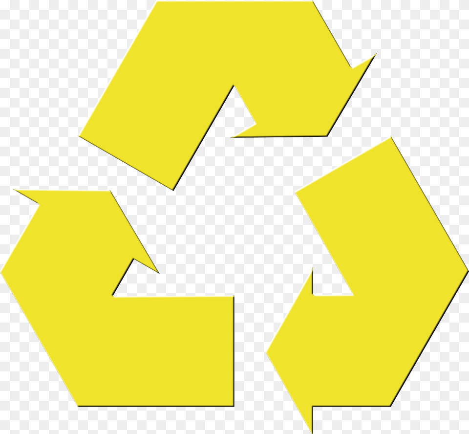 Yellow Recyclepng Industrial Outpost The Official News Blue Recycling Sticker, Recycling Symbol, Symbol Free Png Download