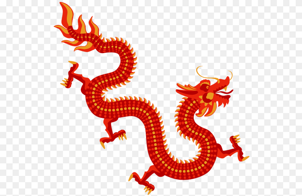 Yellow Red Dragon Transparent Chinese Dragon No Background, Animal, Reptile, Snake Free Png