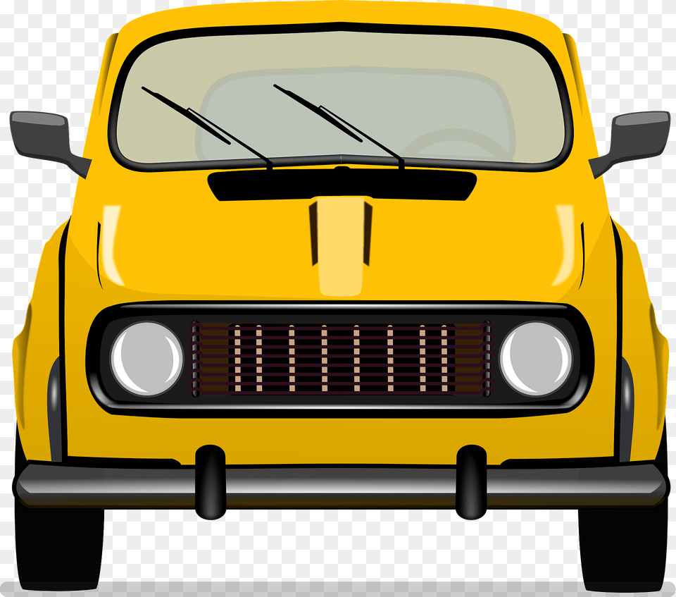 Yellow Renault 4 Clipart, Car, Coupe, Sports Car, Transportation Free Png Download