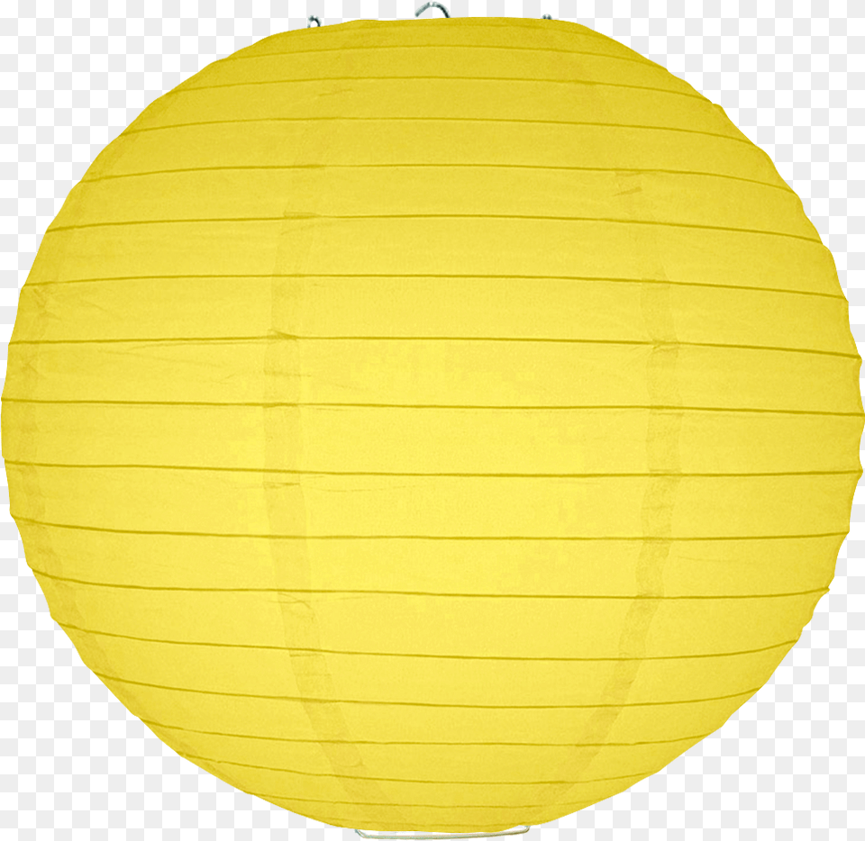 Yellow Ribbed Paper Lanterns, Lamp, Sphere, Lampshade, Lantern Png Image