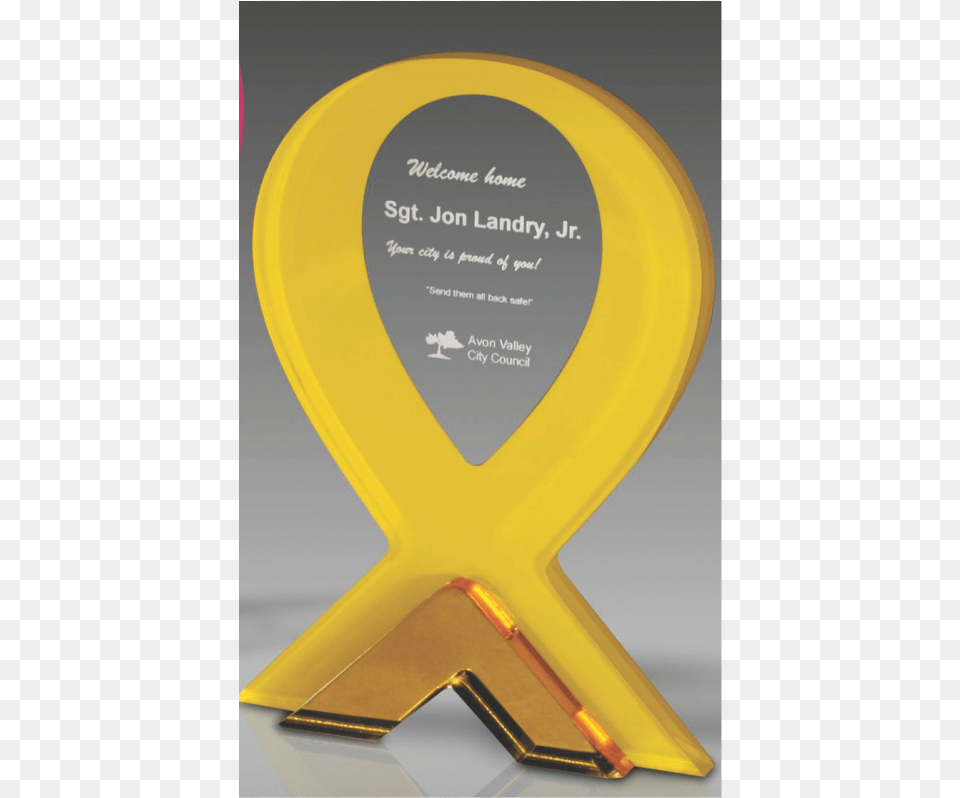 Yellow Ribbon, Trophy, Gold Png Image