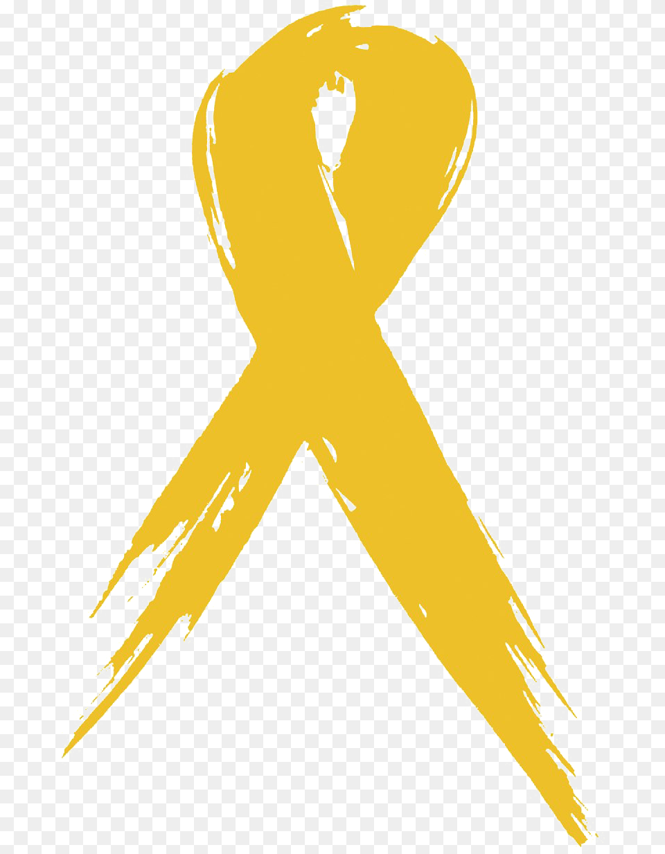 Yellow Ribbon Breast Cancer Ribbon, Person Free Png Download