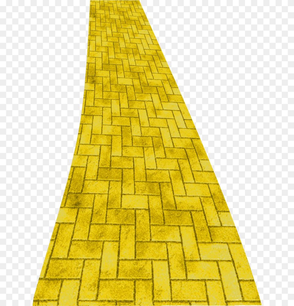 Yellow Road And Oz Yellow Brick Road Cartoon, Path, Floor, Flooring, Home Decor Png Image