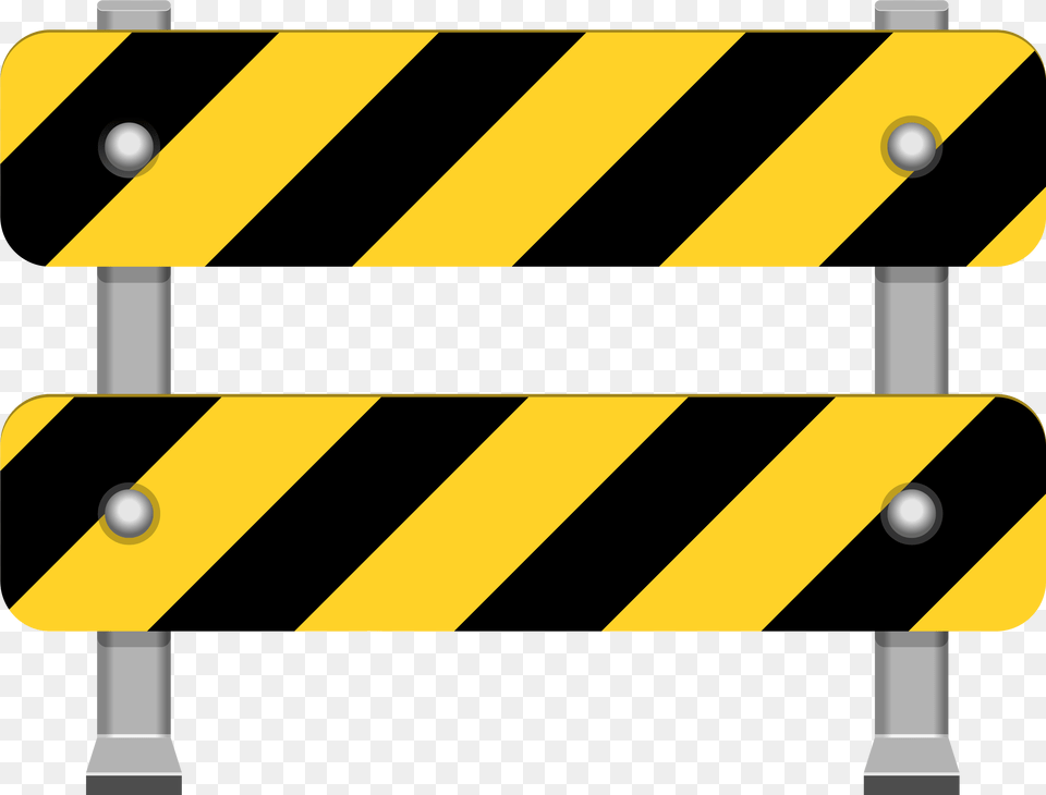Yellow Road Barricade Clip Art Road Closed Clip Art, Fence Free Png Download