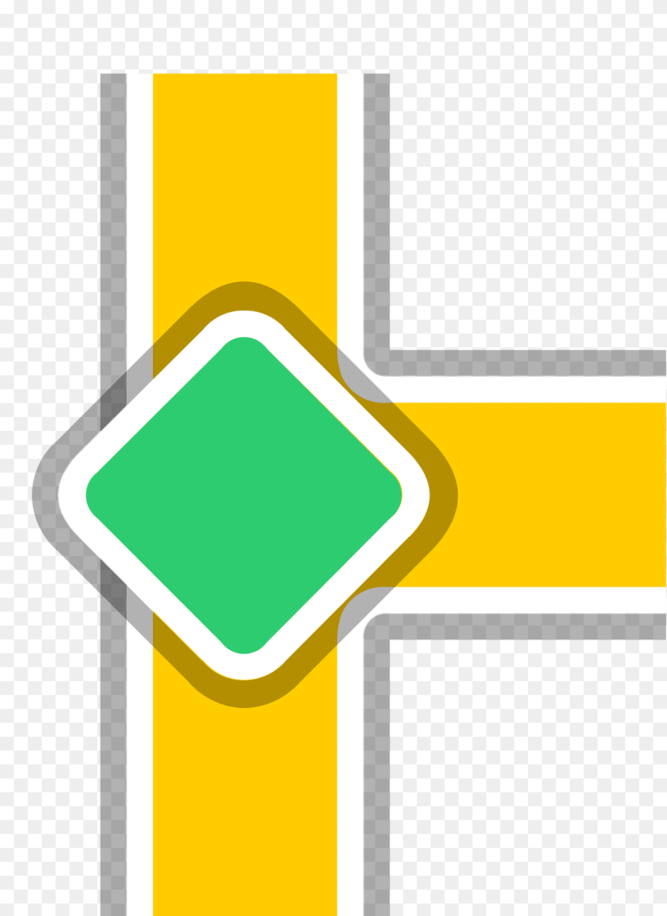 Yellow Road Green Sign Clipart, Symbol, Road Sign Free Transparent Png