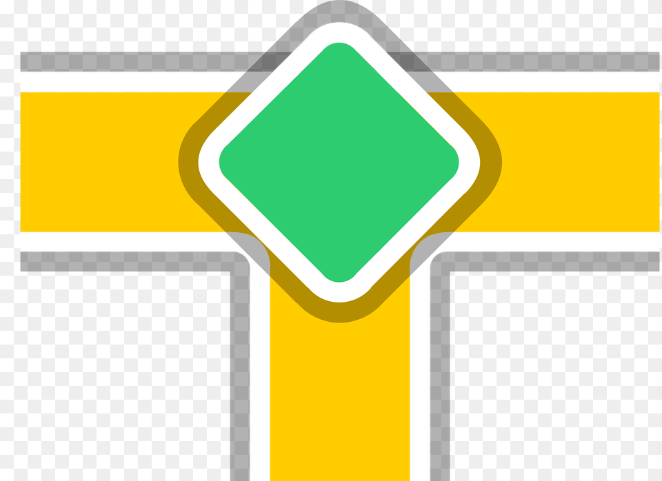 Yellow Road Green Sign Clipart, Symbol, Road Sign Free Png
