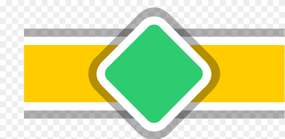Yellow Road Green Sign Clipart, Symbol, Logo Png Image