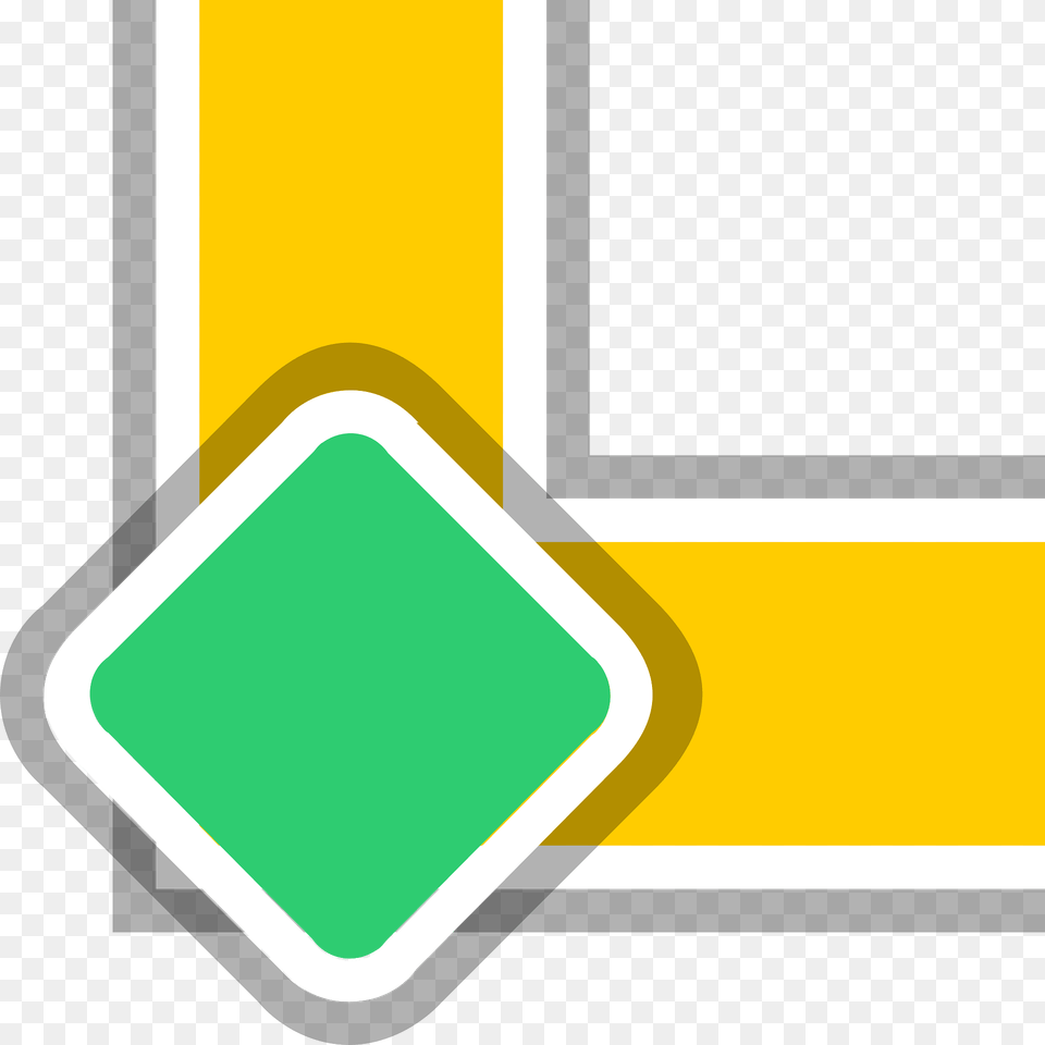 Yellow Road Green Sign Clipart, Symbol Free Png