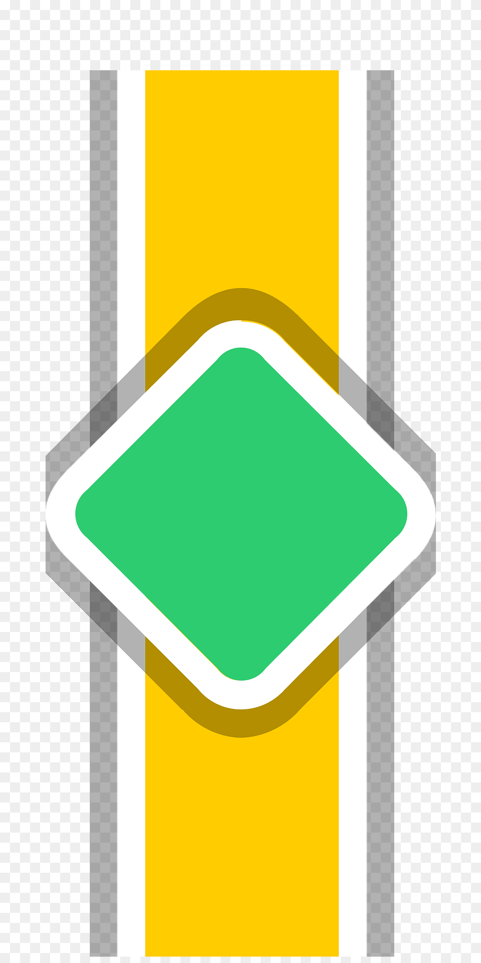 Yellow Road Green Sign Clipart, Symbol, Road Sign Free Png Download
