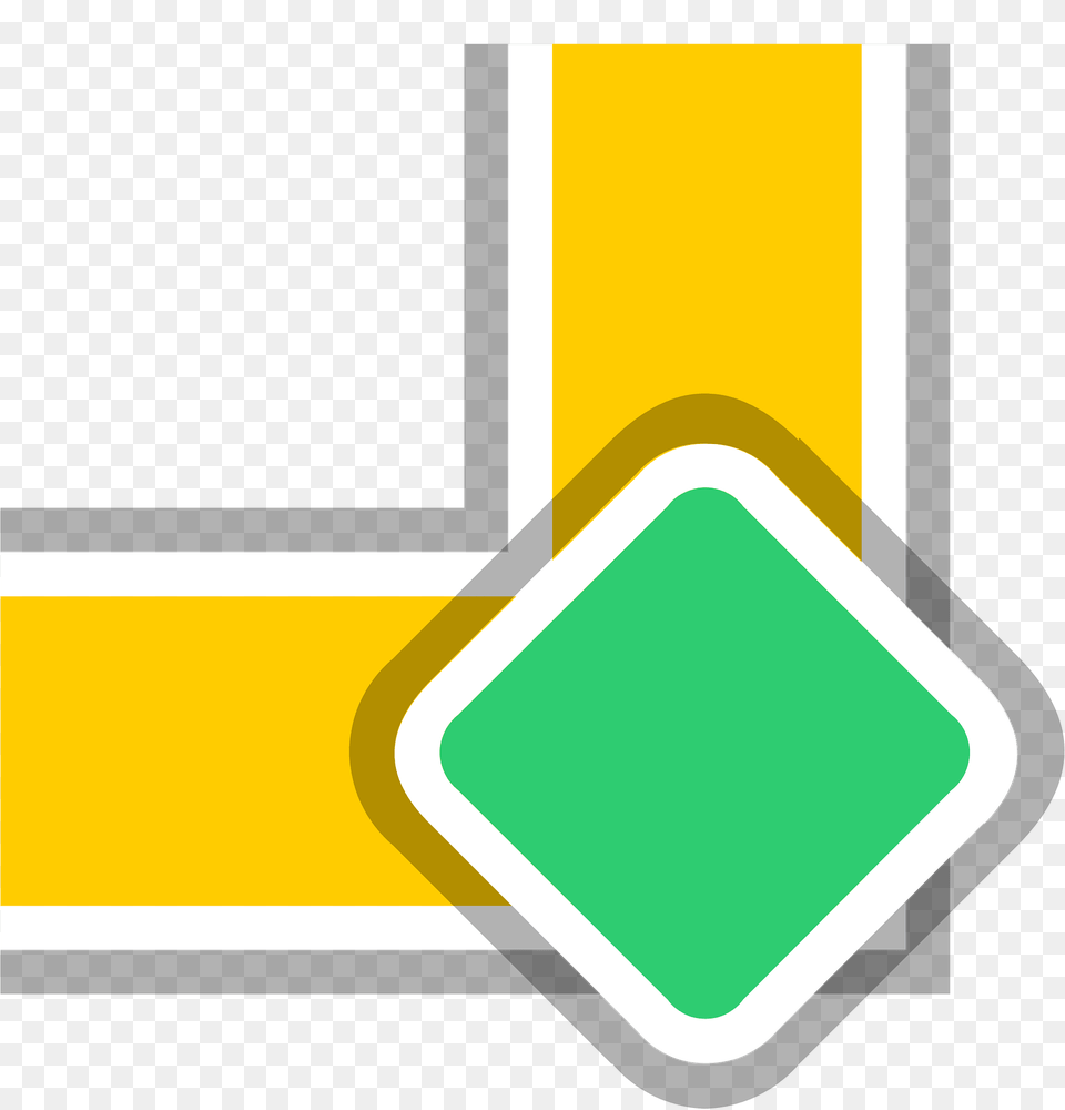 Yellow Road Green Sign Clipart Free Png Download