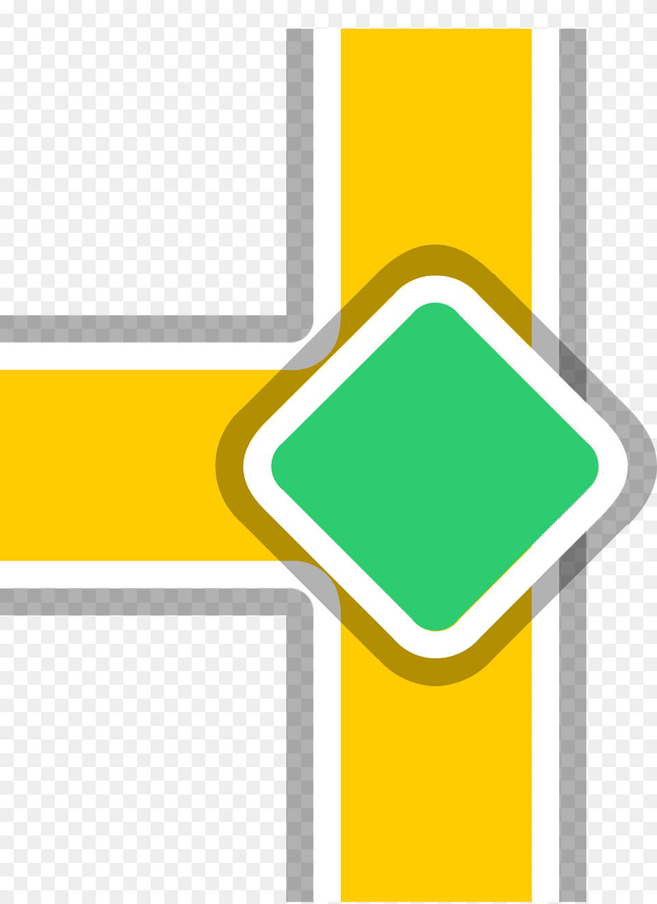 Yellow Road Green Sign Clipart, Symbol, Road Sign Png