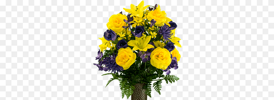 Yellow Rose And Purple Hydrangea Mix Garden Roses, Flower, Flower Arrangement, Flower Bouquet, Plant Png Image