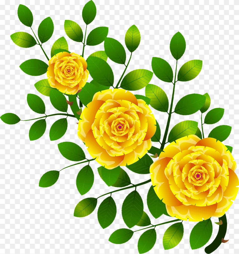 Yellow Rose Clipart, Flower, Pattern, Plant, Art Free Png Download