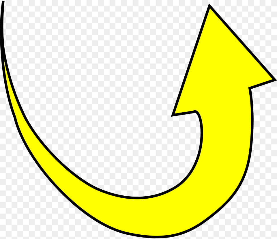 Yellow Round Arrow Clipart, Symbol Png