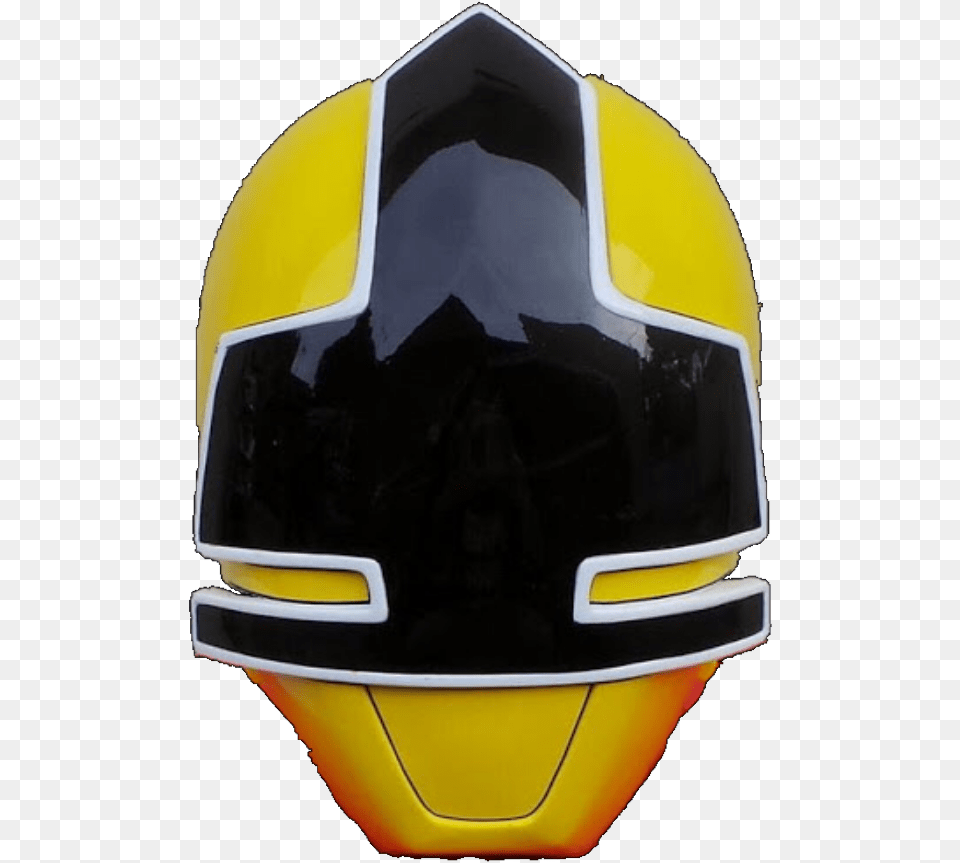 Yellow Samurai Ranger Helmet, Clothing, Crash Helmet, Hardhat, American Football Png Image