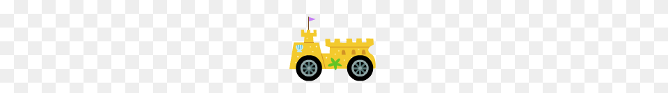 Yellow Sand Castle Kart, Machine, Wheel, Transportation, Vehicle Free Png