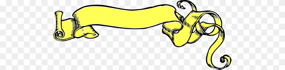 Yellow Scroll Banner Clip Art, Smoke Pipe Free Png Download