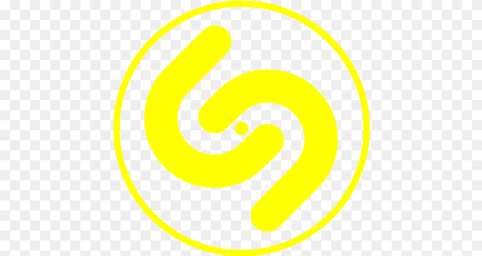 Yellow Shazam 2 Icon Free Yellow Site Logo Icons Circle, Symbol, Spiral, Disk, Text Png Image
