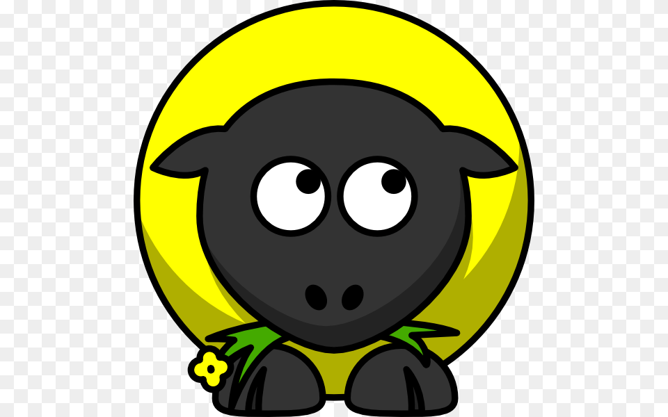 Yellow Sheep Looking Right Down Clip Art, Clothing, Hardhat, Helmet, Animal Free Png