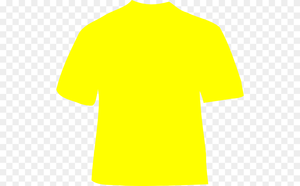 Yellow Shirt Clip Art At Clker Plain Yellow T Shirt Back, Clothing, T-shirt Free Png