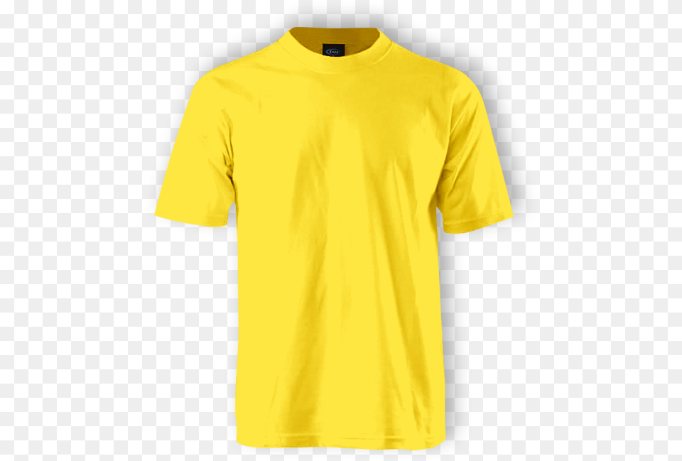 Yellow Shirt Plain Yellow T Shirt, Clothing, T-shirt Free Transparent Png