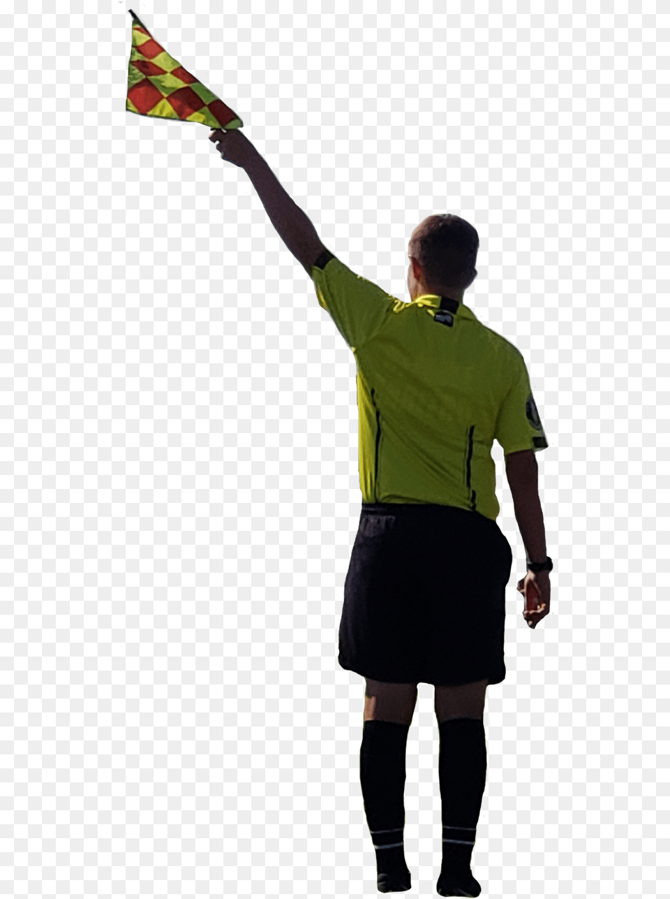 Yellow Shirt Referee Standing, Clothing, Skirt, Adult, Male Png Image