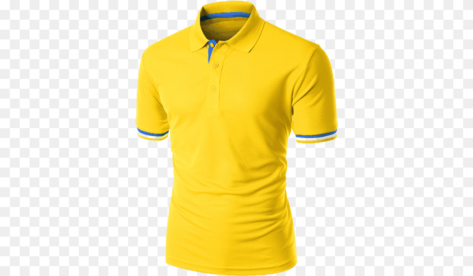 Yellow Shirt With Collar, Clothing, T-shirt Free Png Download