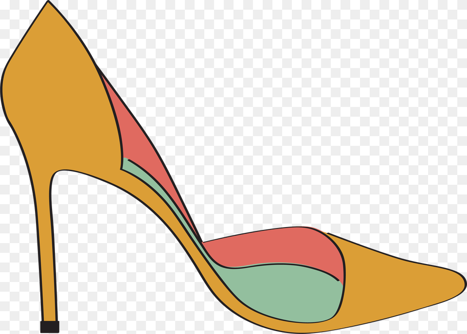 Yellow Shoe High Heeled Footwear Drawing Clip Art, Clothing, High Heel, Plant, Lawn Mower Png