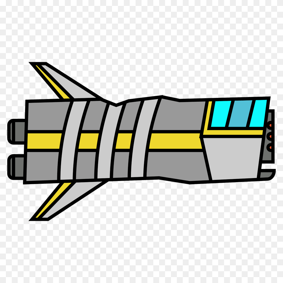 Yellow Small Spaceship Clipart, Ammunition, Missile, Weapon, Aircraft Free Png Download