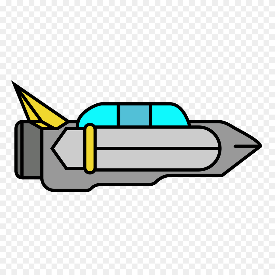 Yellow Small Spaceship Clipart, Ammunition, Bulldozer, Machine, Weapon Png