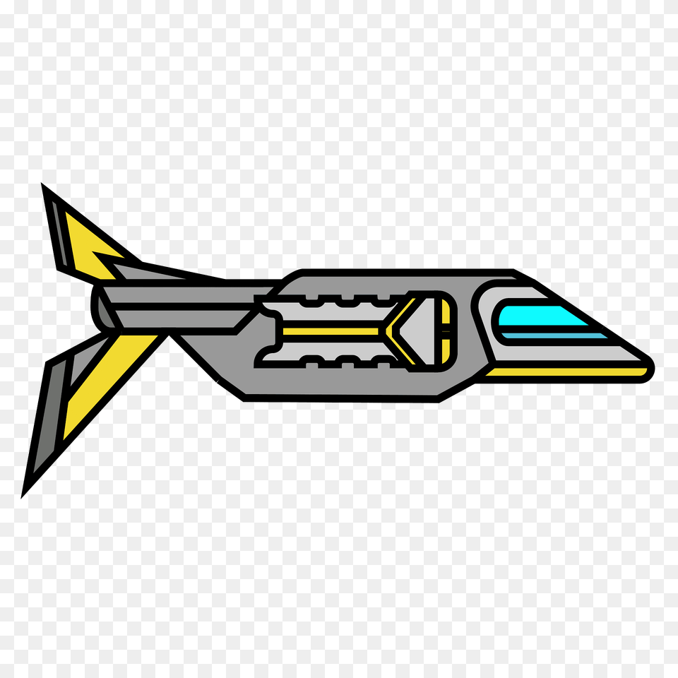 Yellow Small Spaceship Clipart, Aircraft, Transportation, Vehicle, Weapon Free Png Download