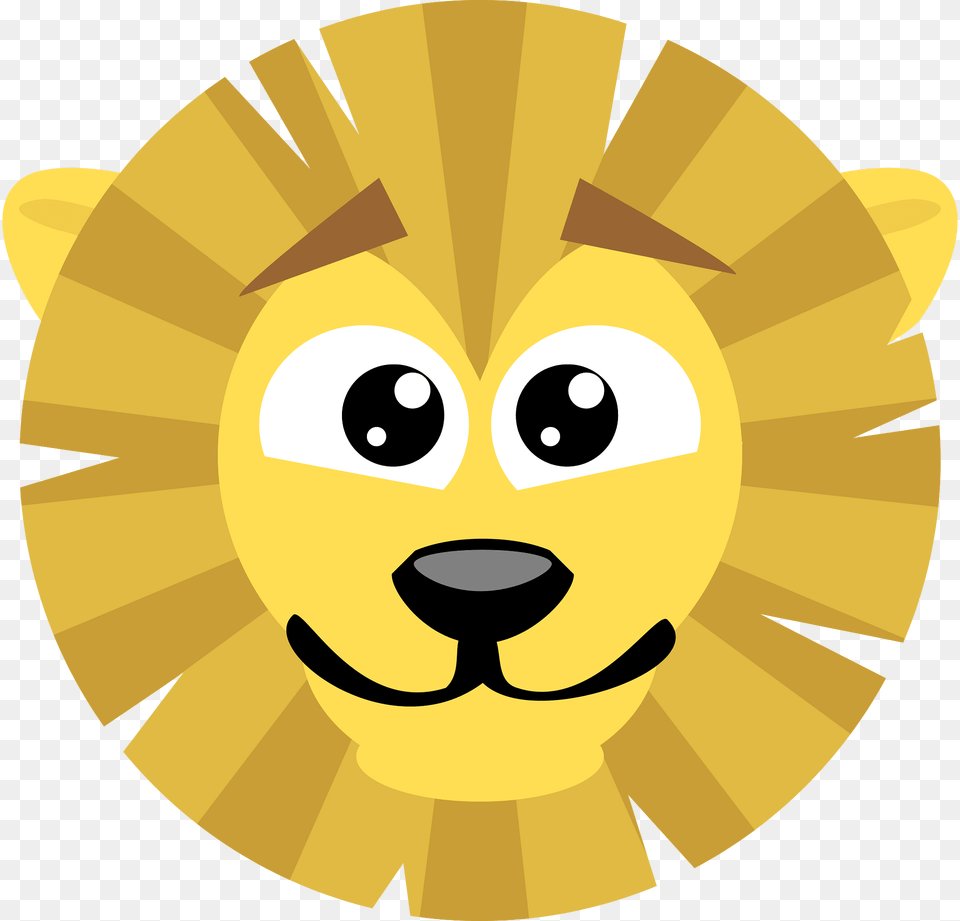 Yellow Smiling Lion Clipart, Nature, Outdoors, Snow, Snowman Png Image