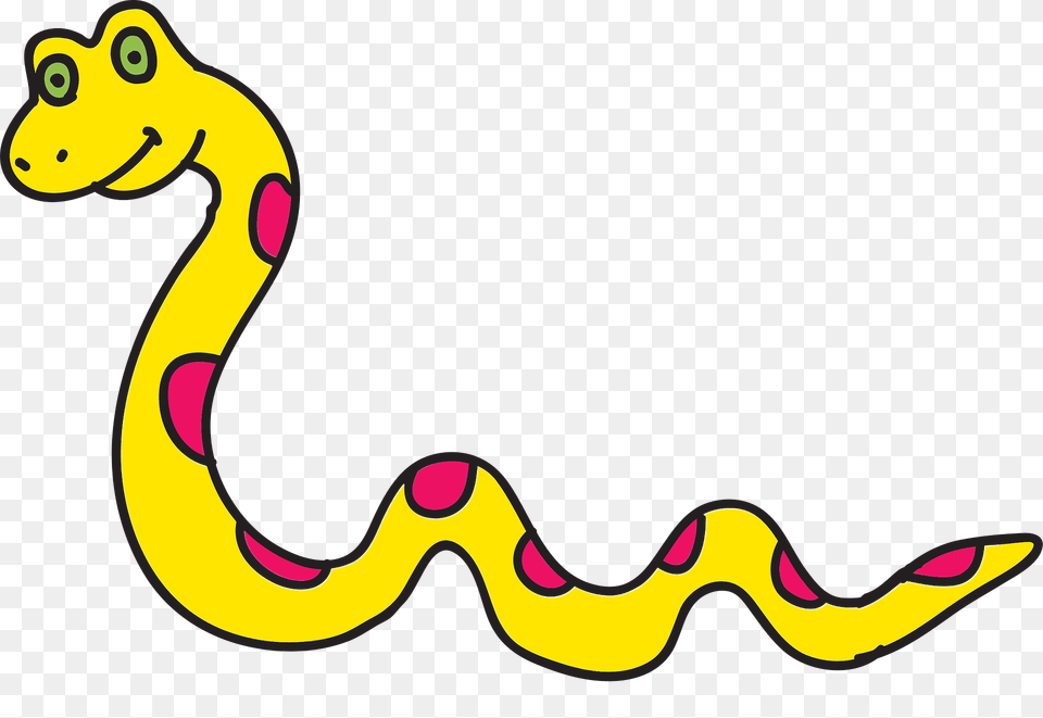 Yellow Snake With Red Spots Clipart, Animal, Bear, Mammal, Wildlife Free Transparent Png