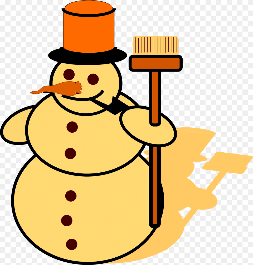 Yellow Snowman Cliparts, Nature, Outdoors, Winter, Snow Free Png Download