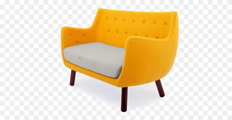 Yellow Sofa, Chair, Furniture, Armchair Free Png Download