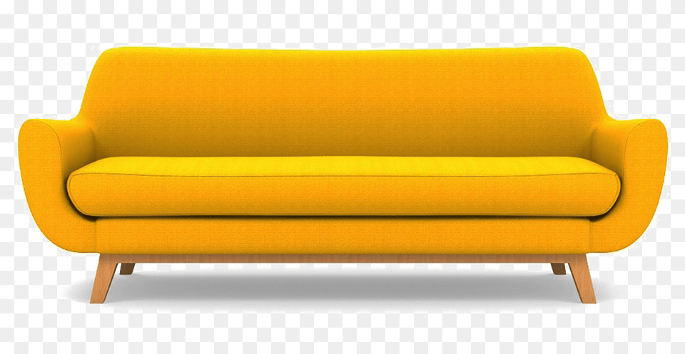 Yellow Sofa Clipart, Couch, Furniture Png
