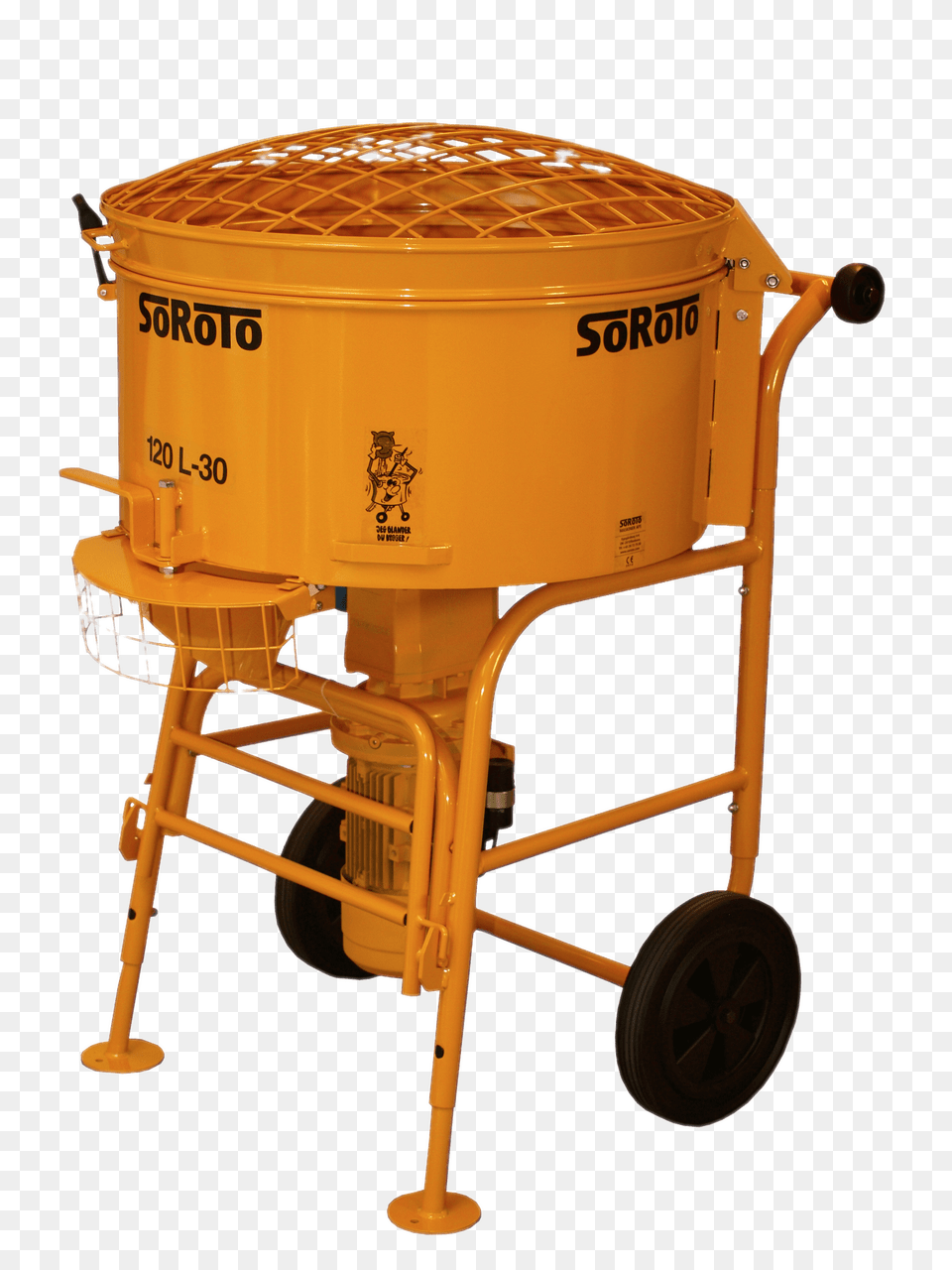 Yellow Soroto Cement Mixer, Device, Grass, Lawn, Lawn Mower Png