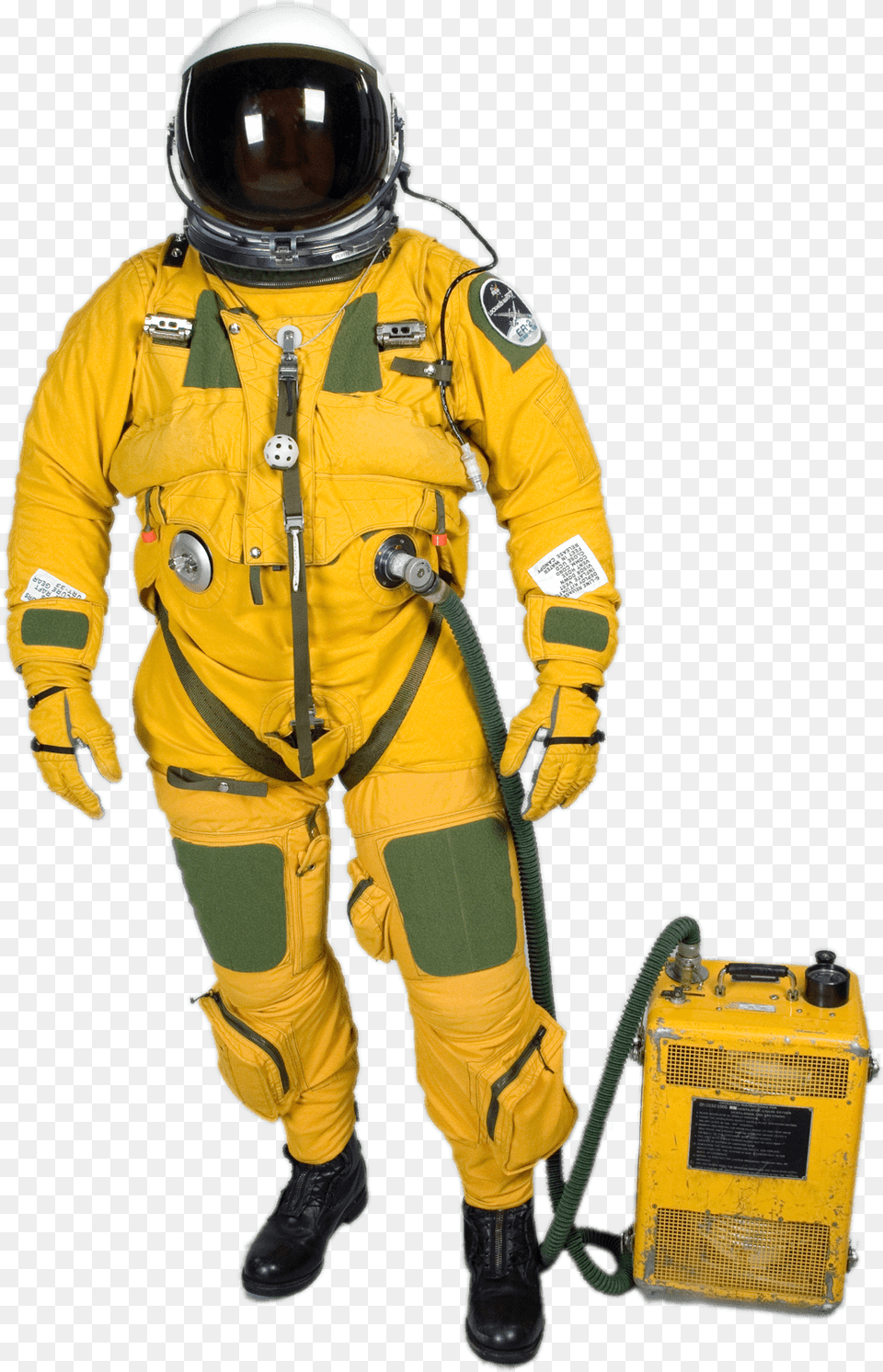 Yellow Space Suit Transparent Astronaut Yellow Space Suit, Adult, Helmet, Male, Man Free Png Download