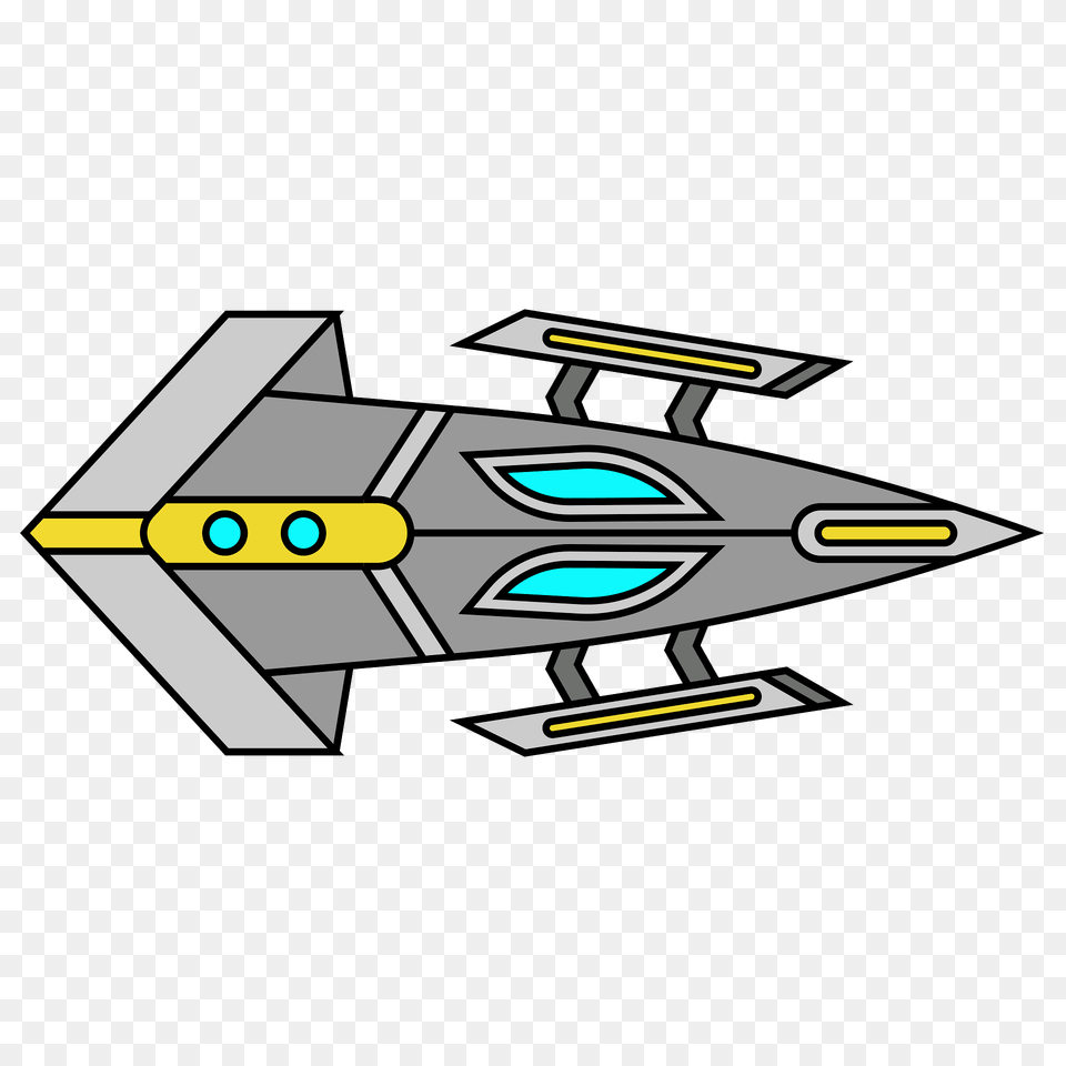 Yellow Spaceship Clipart, Aircraft, Transportation, Vehicle Free Transparent Png