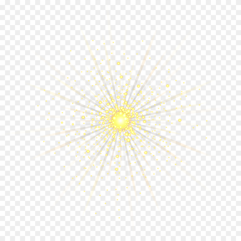 Yellow Sparkle Circle, Fireworks, Lighting, Nature, Night Free Png Download
