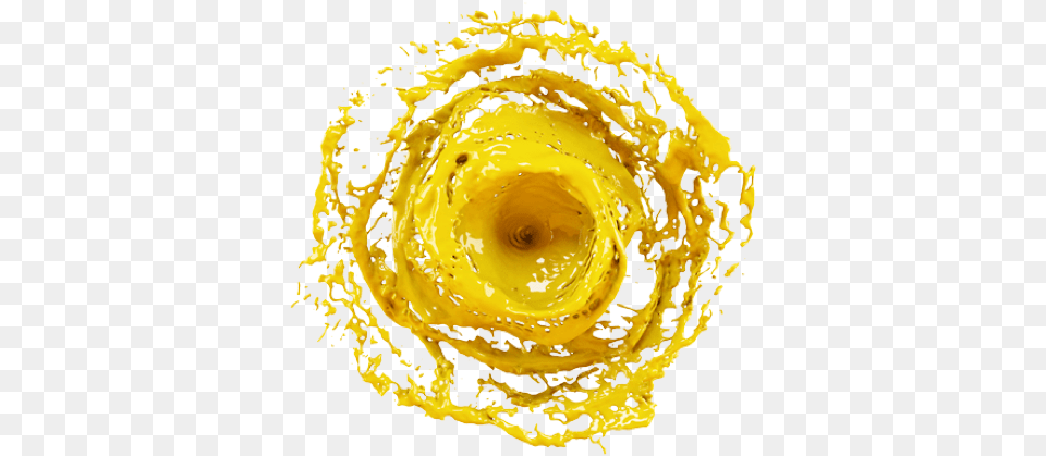Yellow Splash Circle Art, Food, Butter Free Png Download