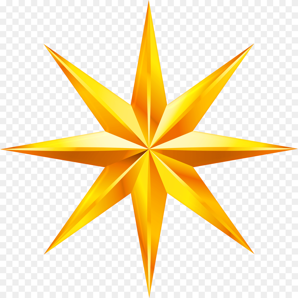 Yellow Star, Star Symbol, Symbol, Cross Free Transparent Png