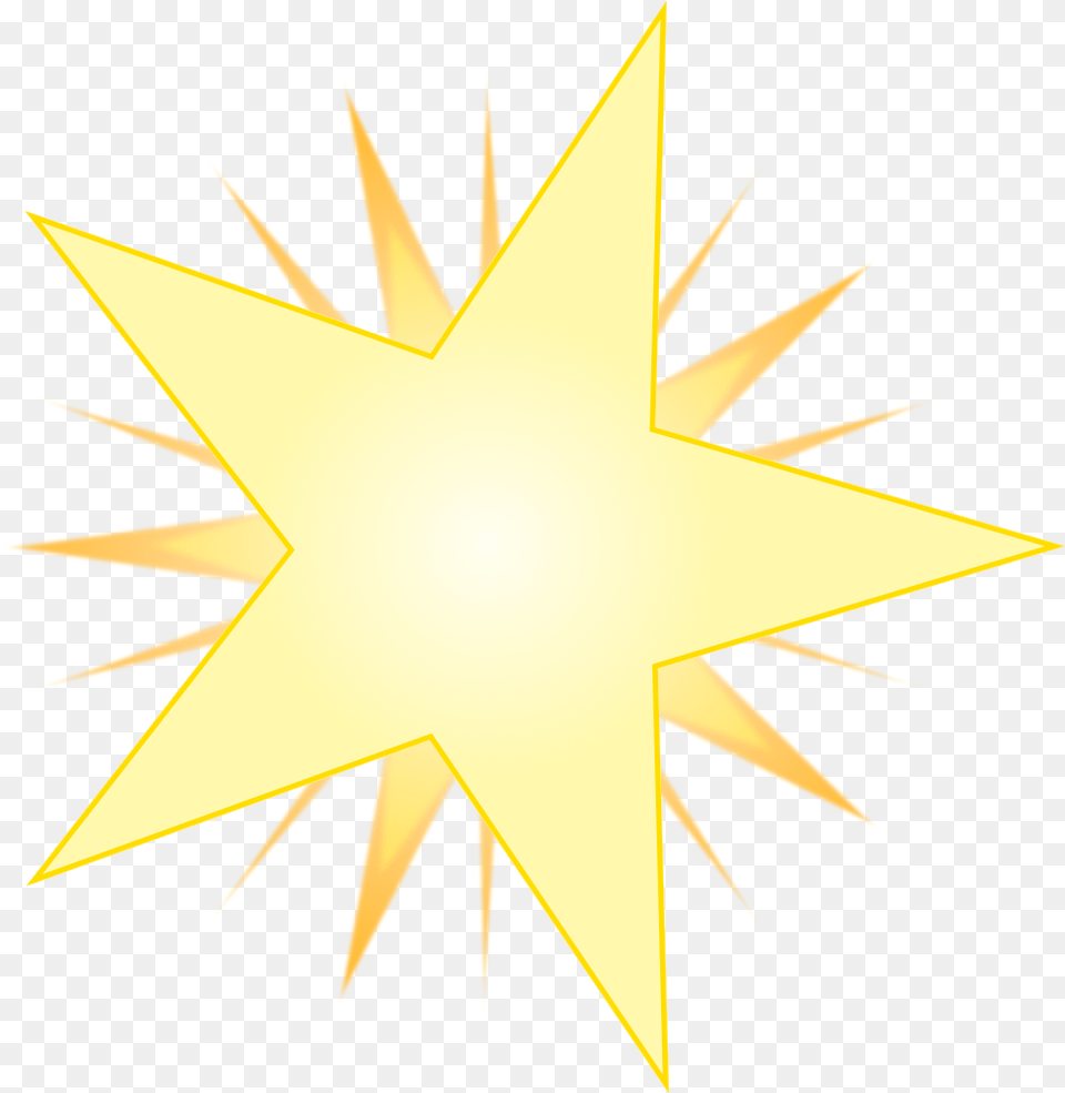 Yellow Star Dot, Star Symbol, Symbol, Gold, Lighting Free Png Download