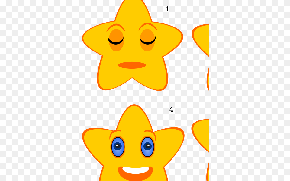 Yellow Star Wake Up Star With Face Emotions Clipart, Animal, Bear, Mammal, Wildlife Free Transparent Png