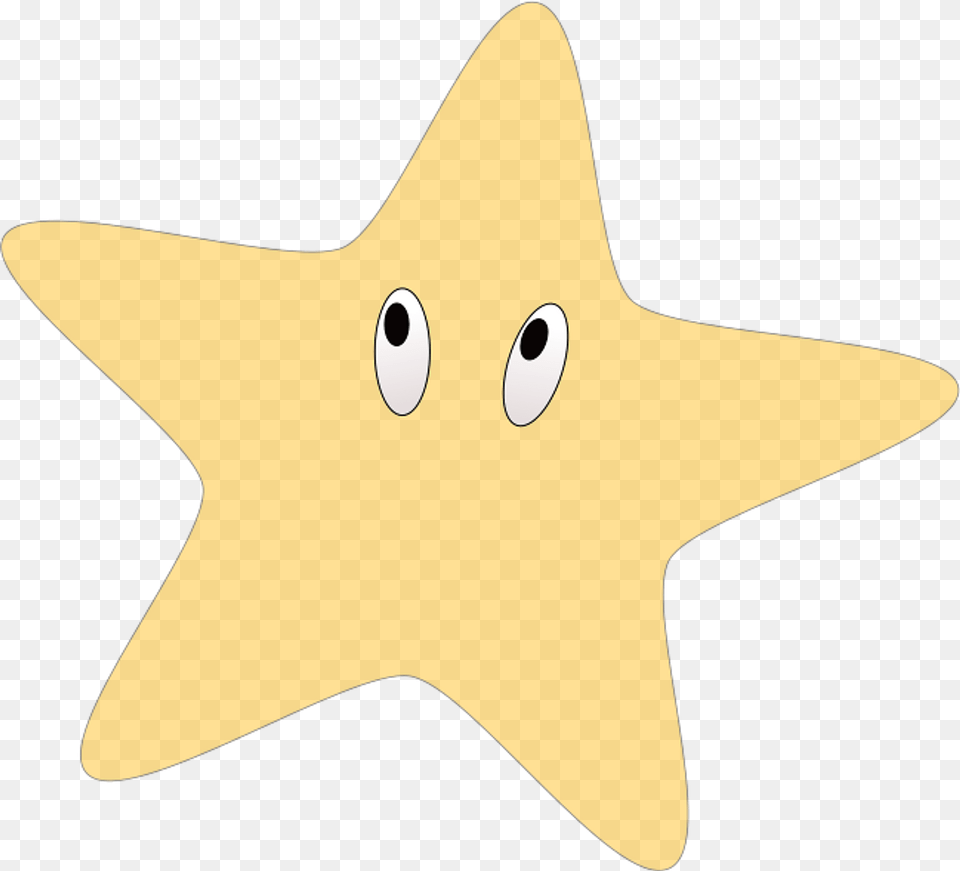 Yellow Star With Eyes Clipart, Star Symbol, Symbol, Animal, Fish Free Png Download