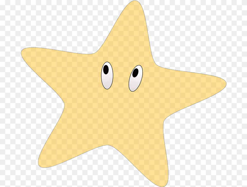 Yellow Star With Eyes Clipart Free Download Transparent Star Funny Transparent, Star Symbol, Symbol, Animal, Fish Png Image