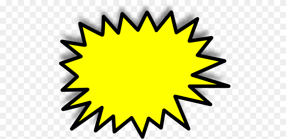 Yellow Starburst Clipart Clipartfest, Leaf, Plant, Logo, Ammunition Free Png